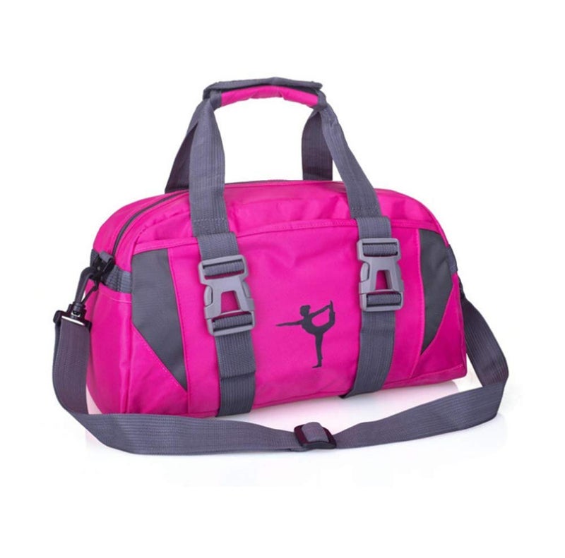 WVMKOR Small/Large Dance Duffle Bag For Girls Sport Gym Bags For Women Yoga Bag (Rose, Large) - Image 1